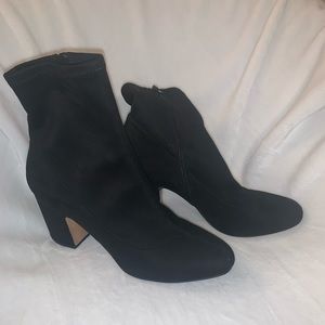 Black Suede Steve Madden Sock Booties